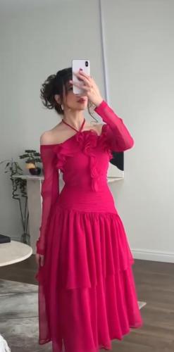 فستان فوشي شيفون