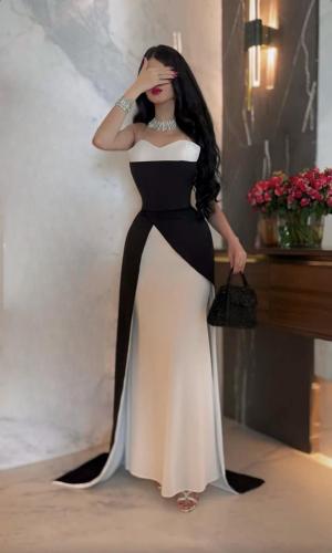 فستان اسود ناعم