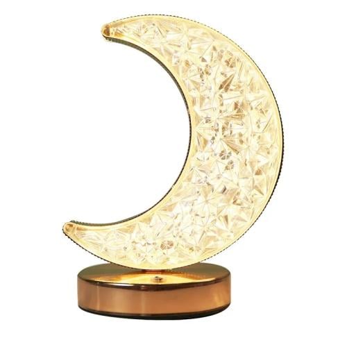 مصباح ضوء الليل الكريستالي على شكل قمر – إضاءة LED...