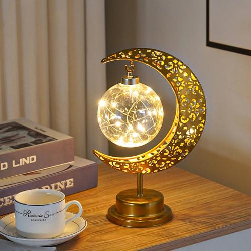 مصباح مكتبي ليد قمر رمضان ، ديكور للمنزل