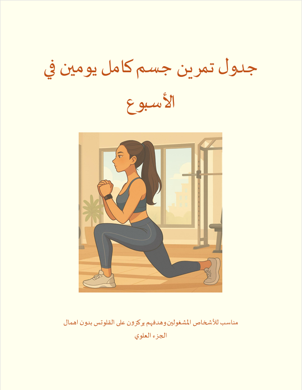 جدول تمرين Full Body يومين في الأسبوع
