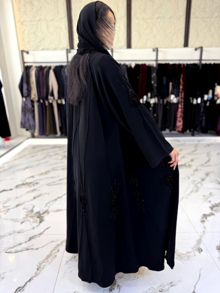 عبايةسراميك اندونسي  مع ورد شك امام كم خلف