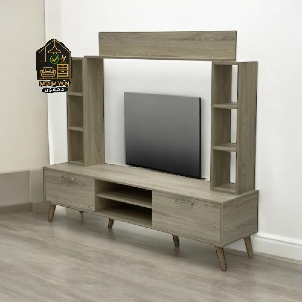 طاولة تلفزيون مودرن رفوف وأدراج بتصميم فخم مقاس 180CM