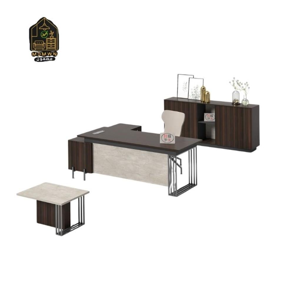 A modern office set that combines elegance and luxury, ideal for executive offices.