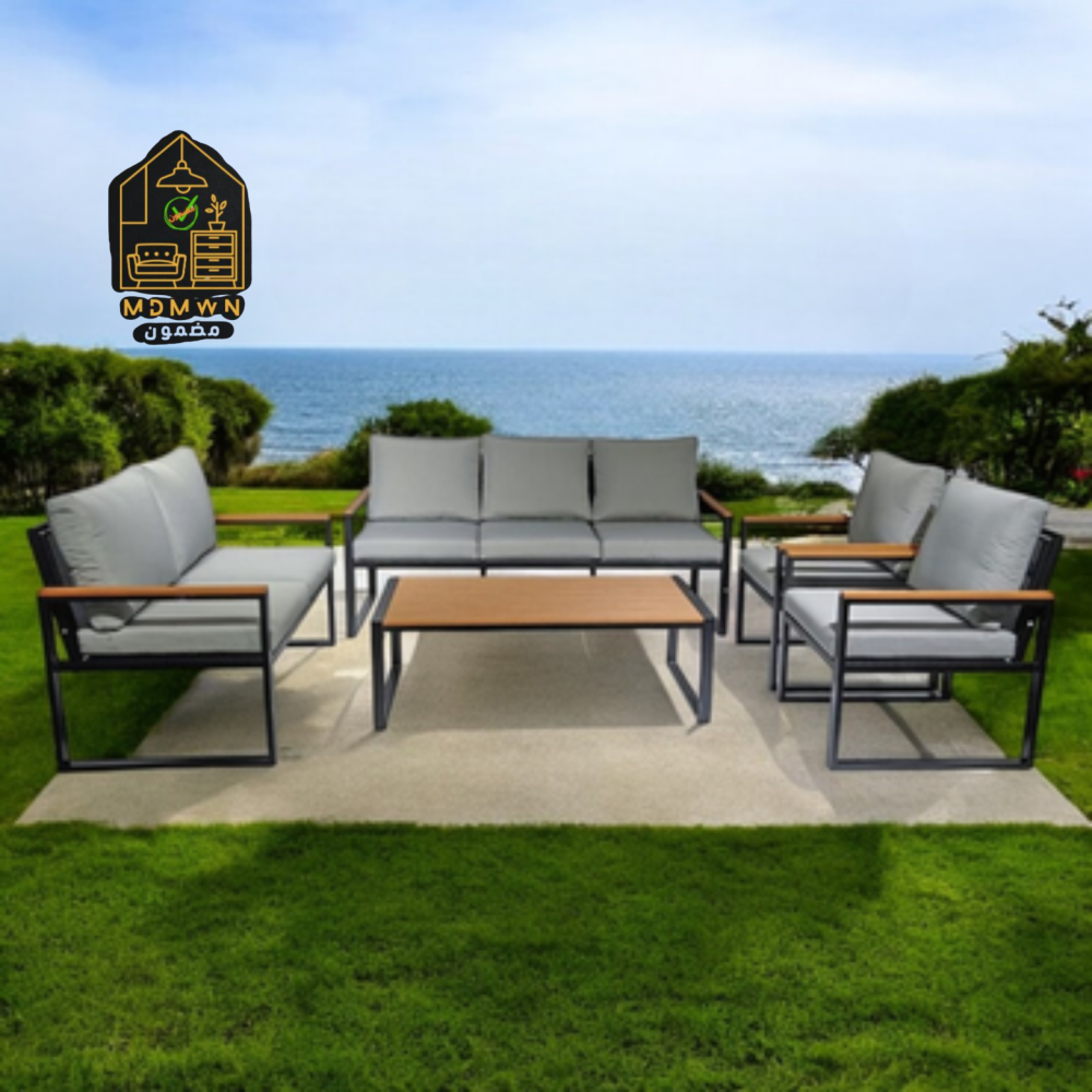 7-person gray sofa set