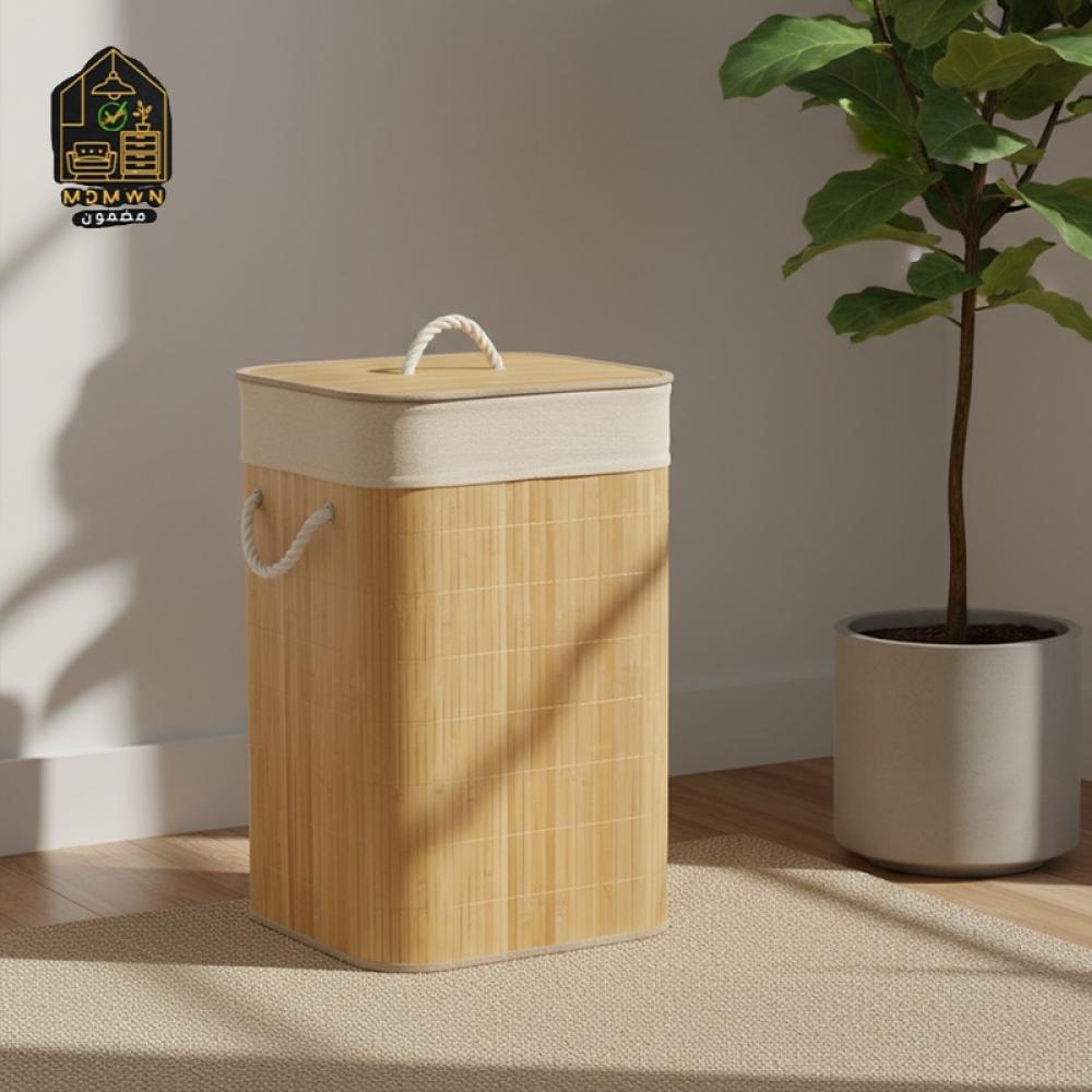 سلة غسيل خشبية