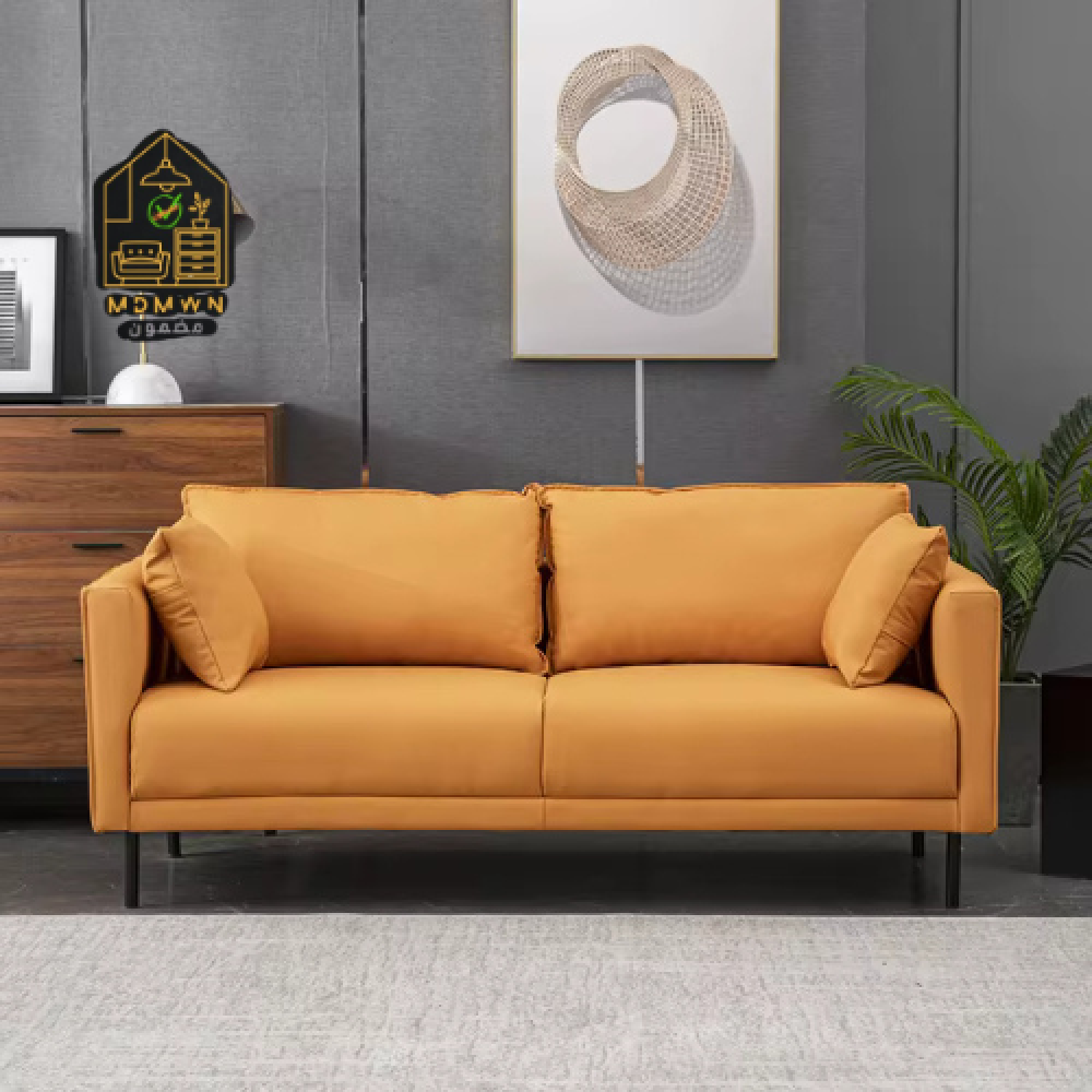 Orange luxury leather sofa ام دي ام دبليو ان للاثاث M D M W N