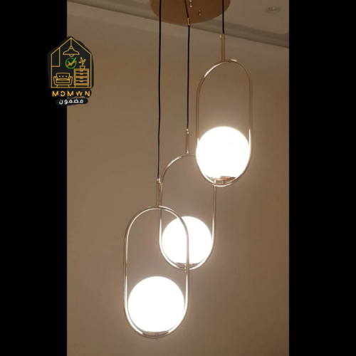 علاقي ثلاثي مودرن ذهبي قزاز ابيض