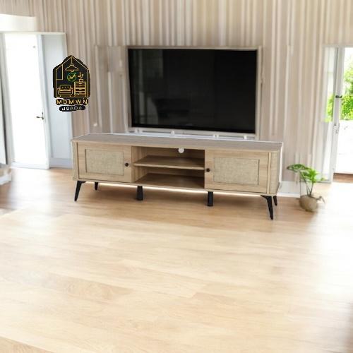 طاولة تلفزيون ( 50*40*160 ) سم لون خشبي