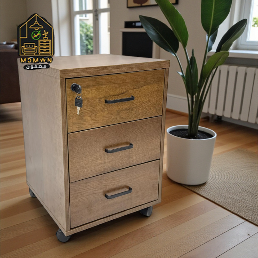 Multi-colored wooden dresser