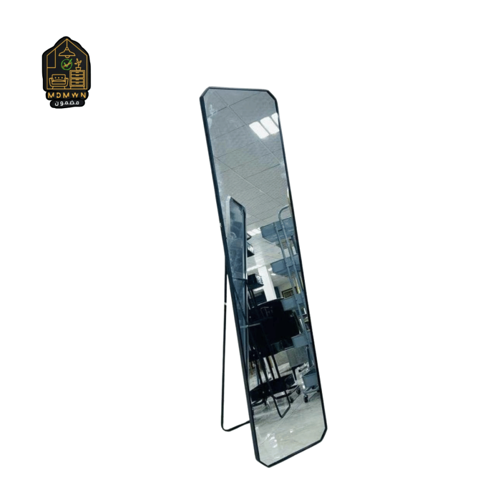 Modern floor mirror with a velvet frame in multiple colors and a contemporary design