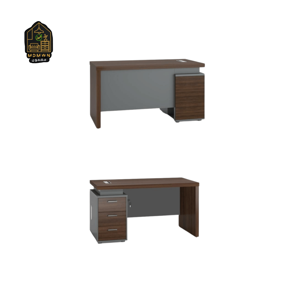 Executive Corner Office - Elegant Design in Dark Brown