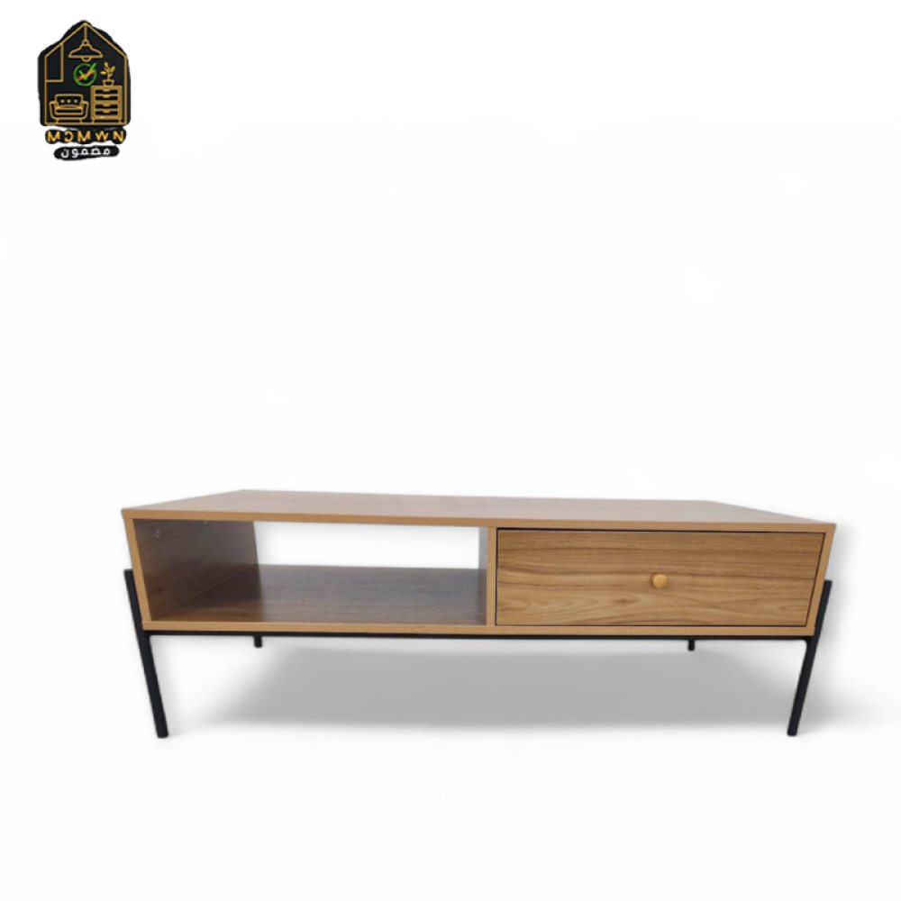 Wooden coffee table with a modern design and practical size