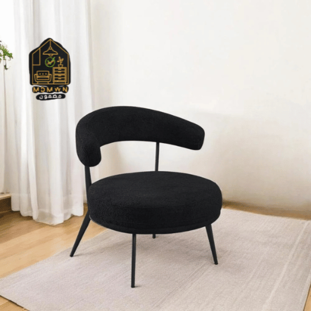Modern single bouclé chair in several colors