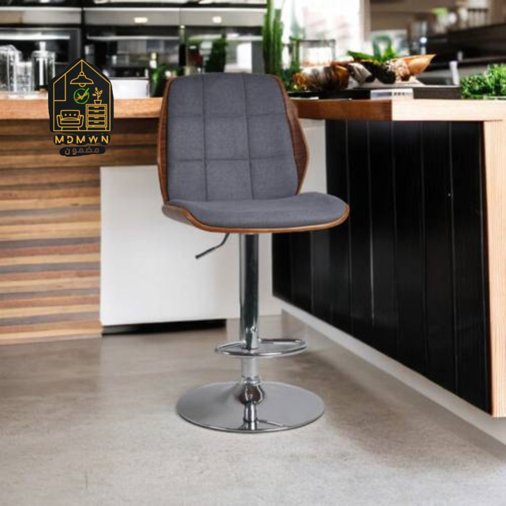 كرسي بستم قماش رمادي