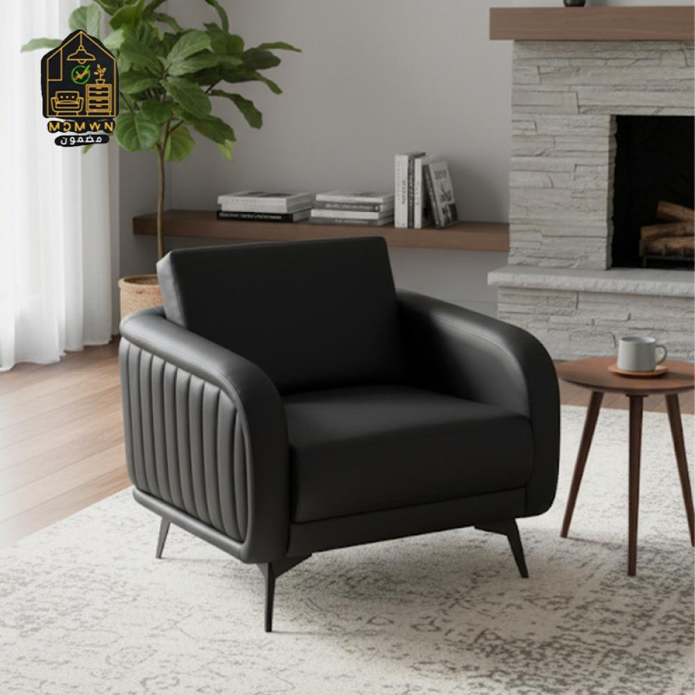 Leather reception sofa with a formal and modern design