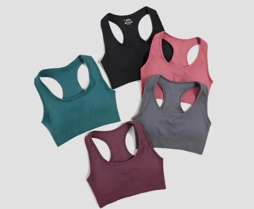 Female Gym Yoga Bra Padded Sports Bra Removable Wo...