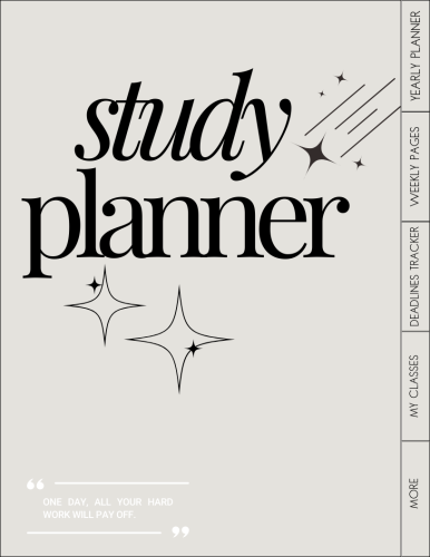 study planner -English