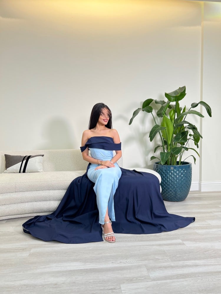 فستان من قطعتين مع شاحط