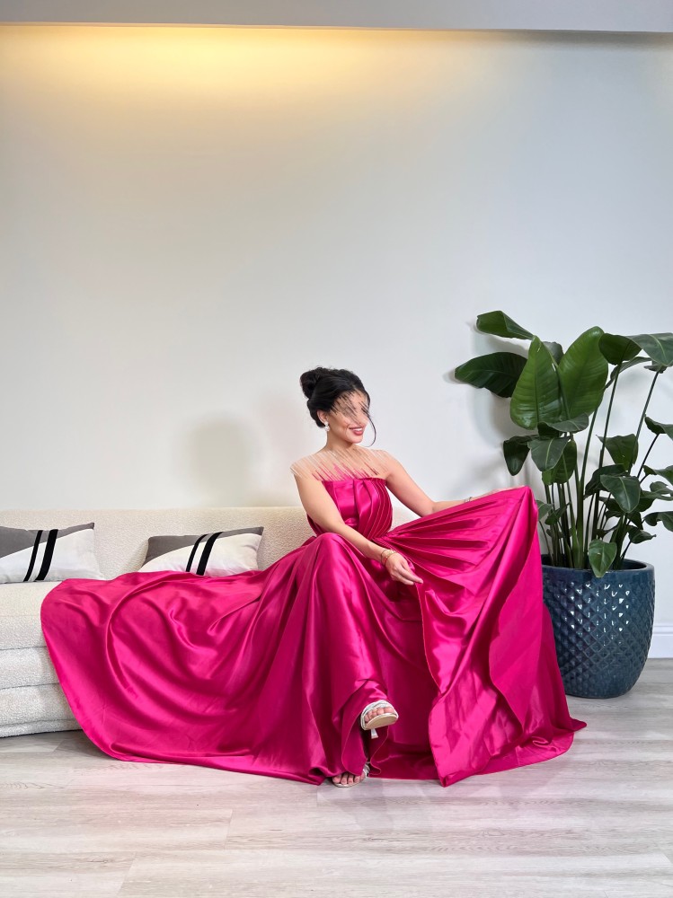 فستان عرايسي بلون مغري