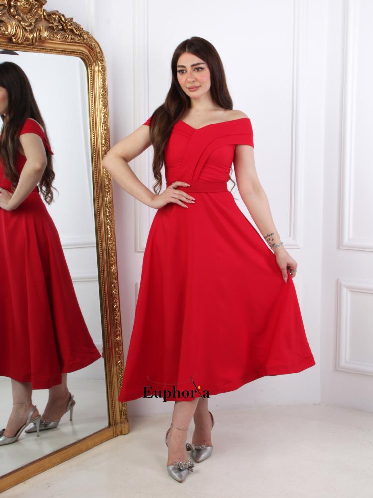 فستان ناعم اكتاف منسدلة