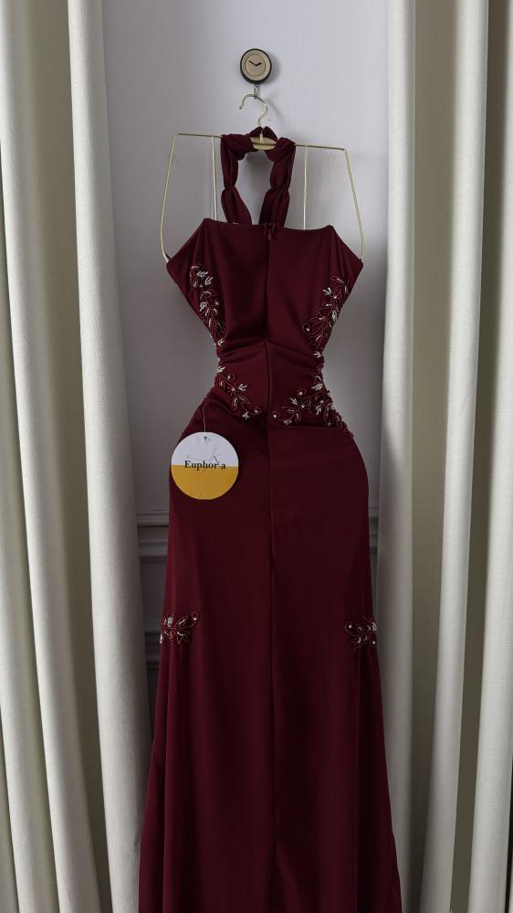 فستان جورجيت تطريز عودي