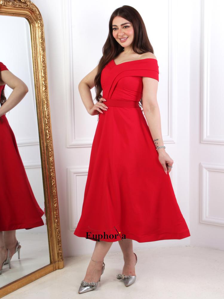 فستان ناعم اكتاف منسدلة