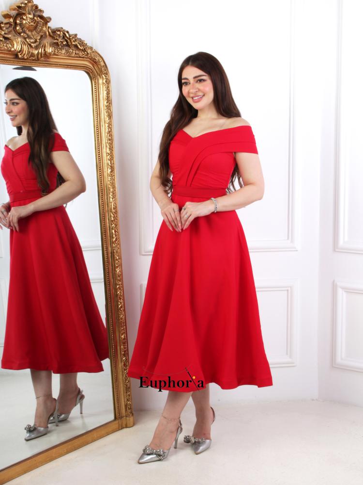 فستان ناعم اكتاف منسدلة