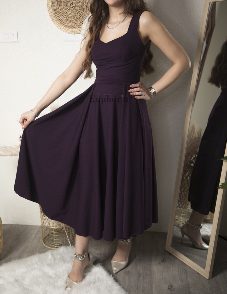 فستان سيمبل مع حمالات موديل فرنسي