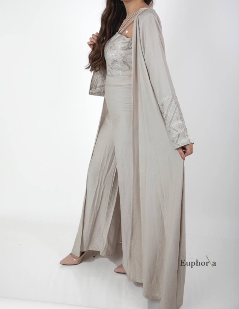 جلابية قطعتين فستان داخلي و سترة خارجية