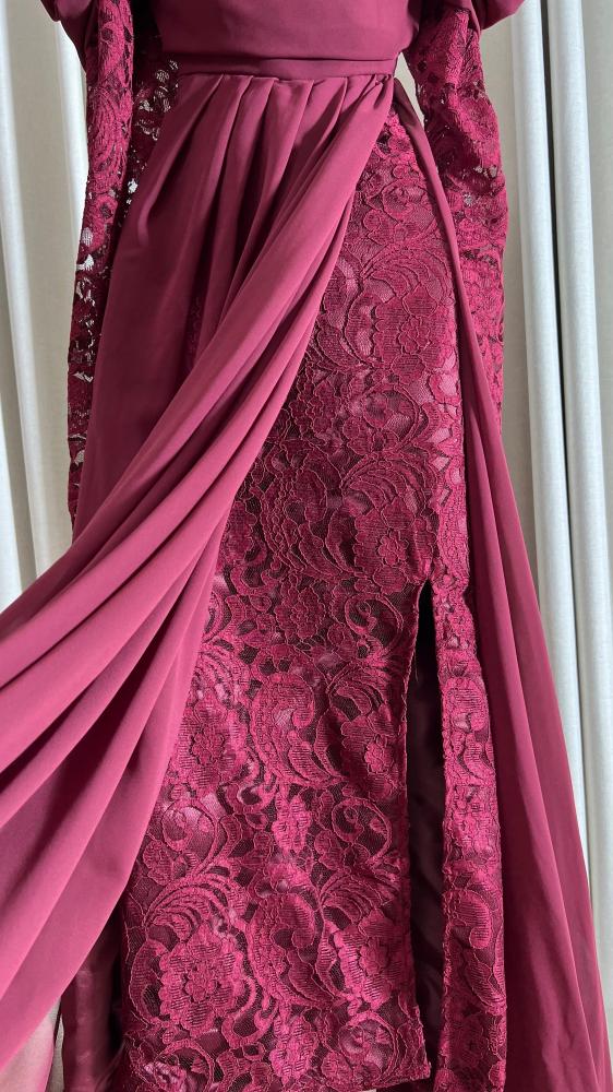 فستان جورجيت دانتيل عودي