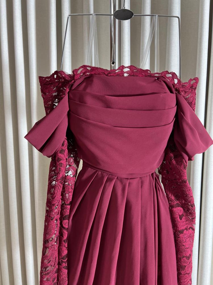 فستان جورجيت دانتيل عودي