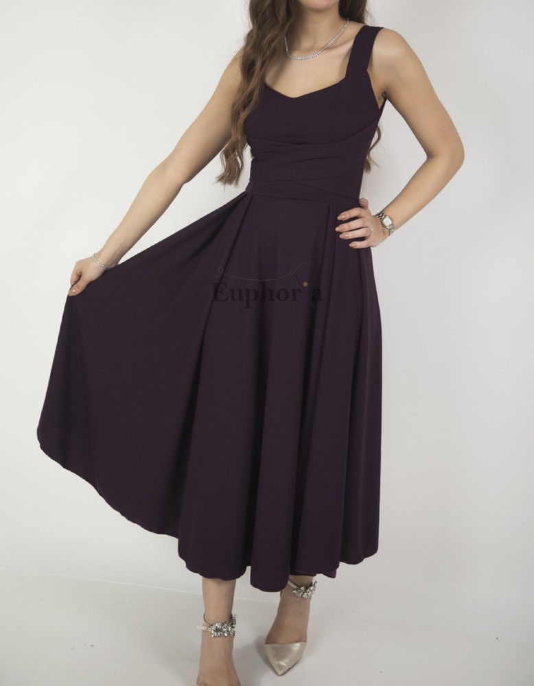 فستان سيمبل مع حمالات موديل فرنسي