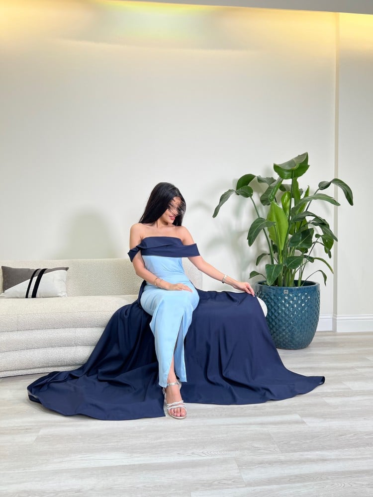 فستان من قطعتين مع شاحط