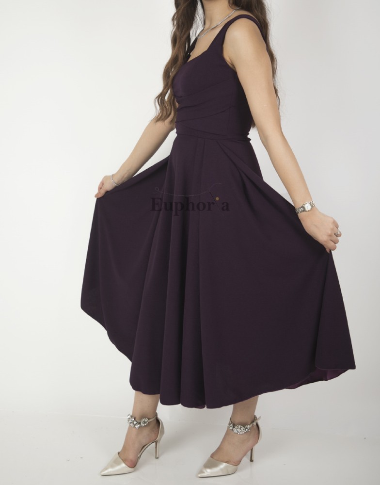 فستان سيمبل مع حمالات موديل فرنسي