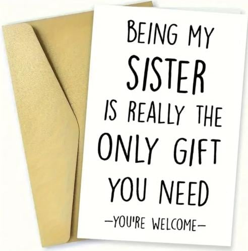 Sisters funny card