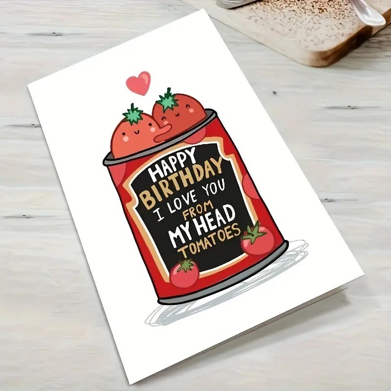 Funny tomato birthday card