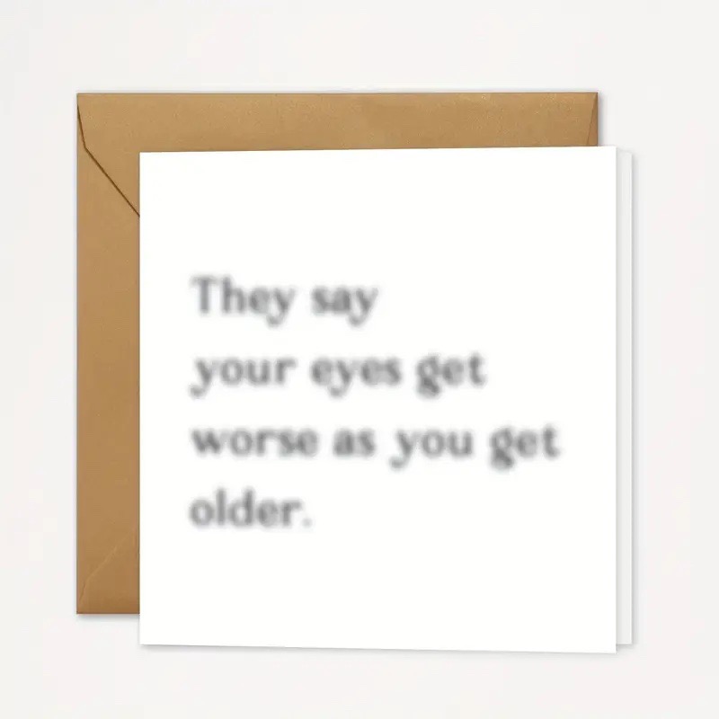 Eye sight birthday card