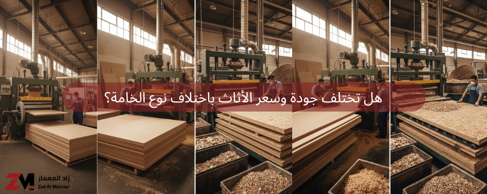 هل تختلف جودة وسعر الأثاث باختلاف نوع الخامة؟ إليك السر وراء اختيار الشيبورد المعالج!