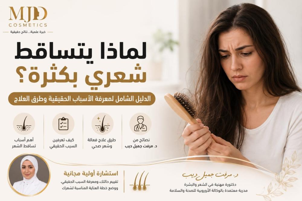لماذا يتساقط شعري بكثرة؟ أهم 10 أسباب لتساقط الشعر وطرق العلاج الفعالة 2026