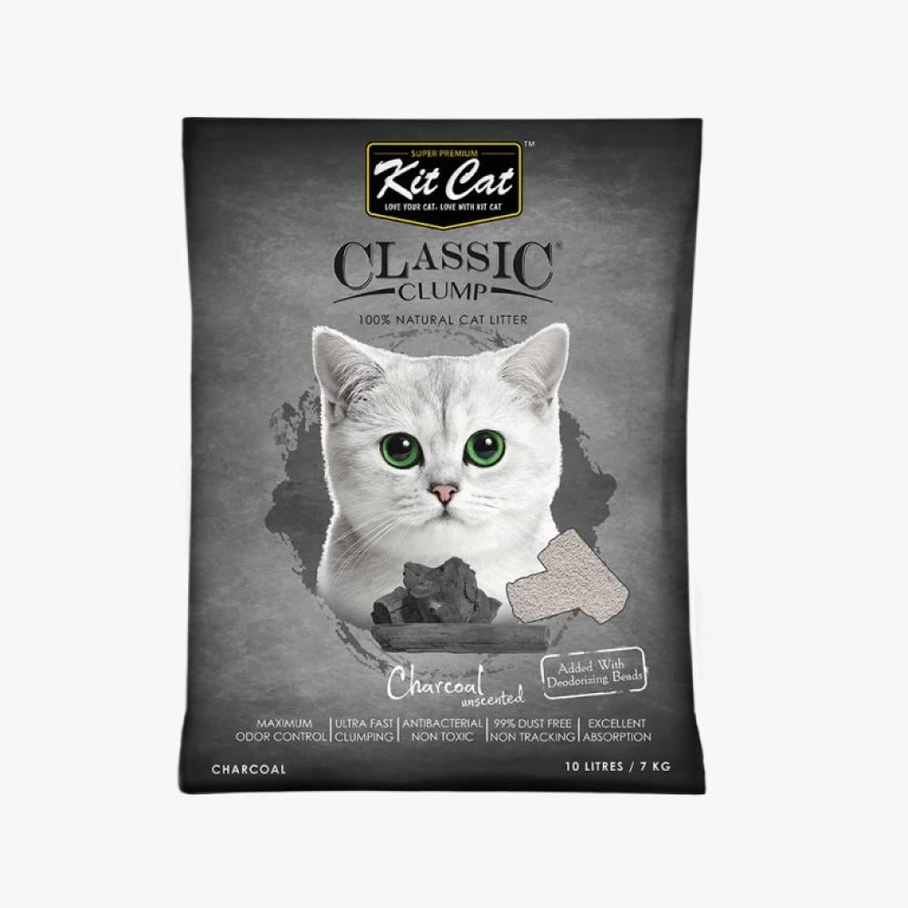 Kit Cat Classic Clump Charcoal Cat Litter 10L