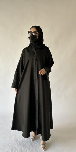 عبايه ثقه كريب مع الجاكار لمعه