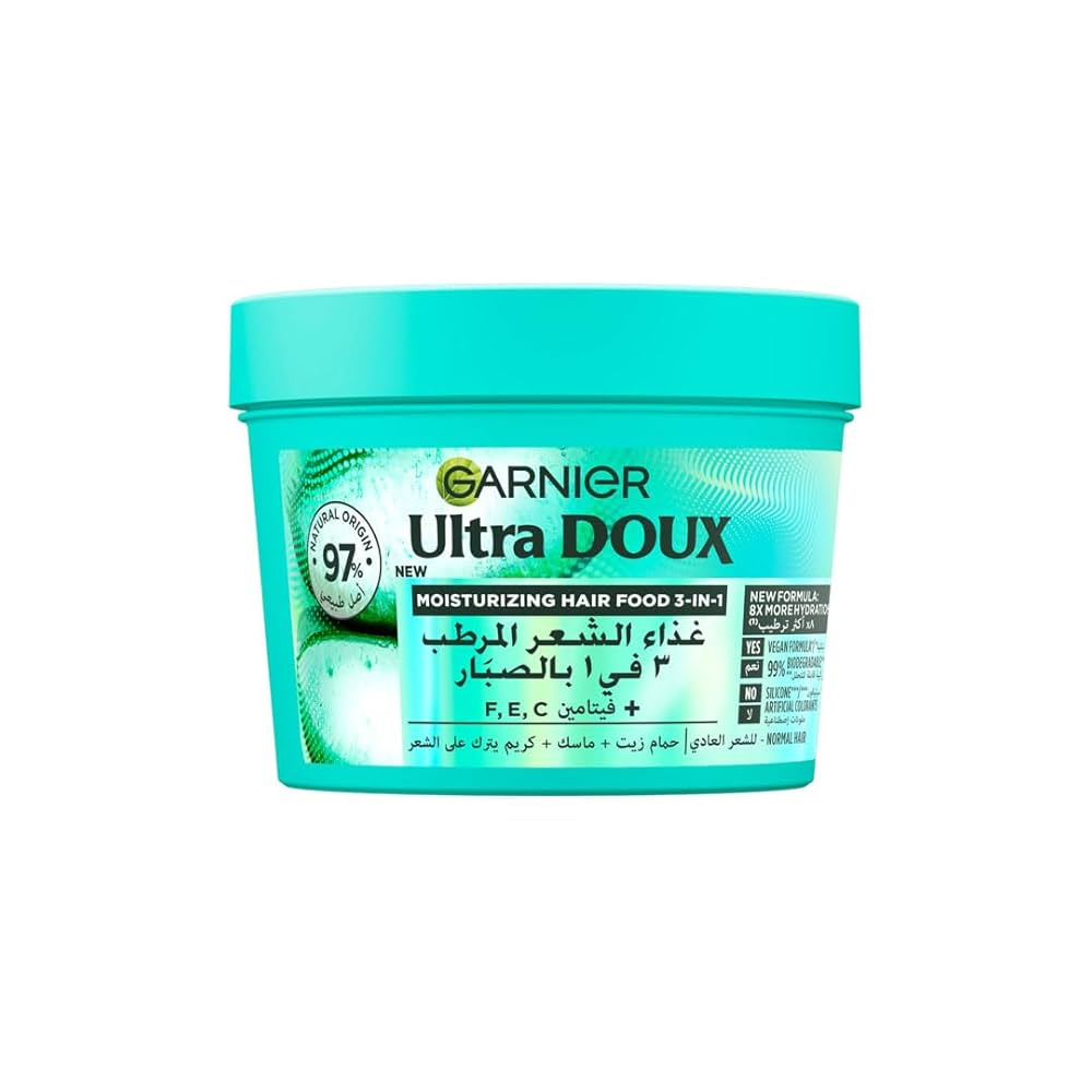 Garnier Ultra Doux 3-in-1 Nourishing Hair Cream with Aloe Vera and Coconut  390ml - raheeq al-salama
