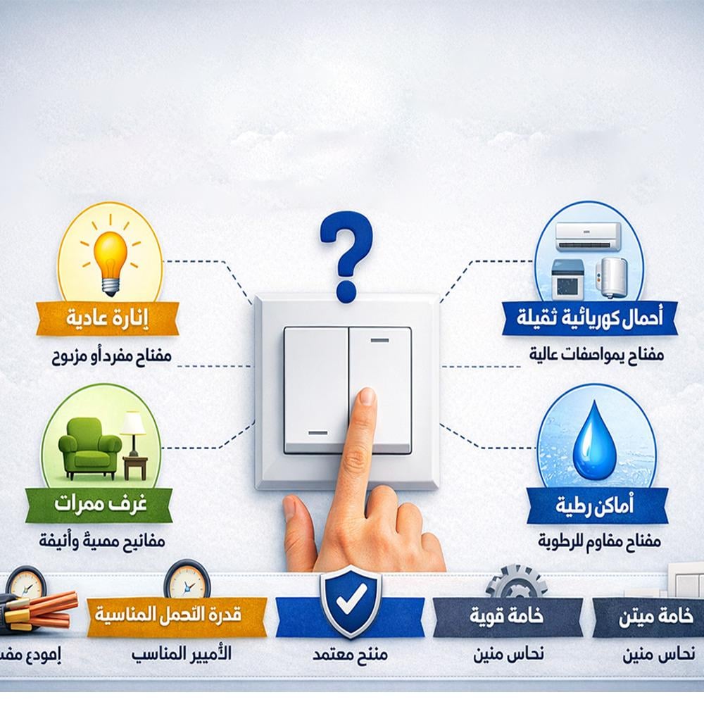 كيف تختار المفتاح الكهربائي المناسب حسب حاجتك؟