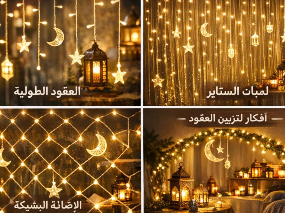 عقود لمبات زينة رمضان: أجواء روحانية ولمسة جمالية مميزة