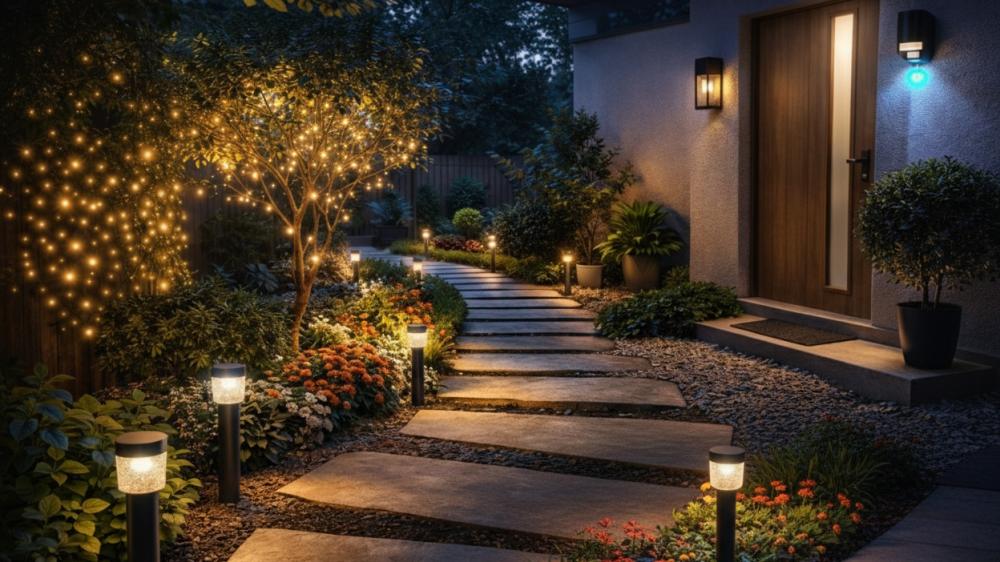 أفكار مبتكرة لإنارة الحوش والمداخل