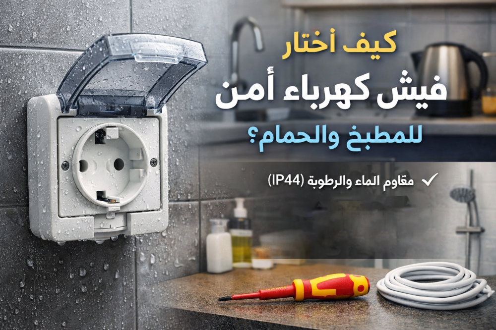 كيف أختار فيش كهرباء آمن للمطبخ والحمام؟