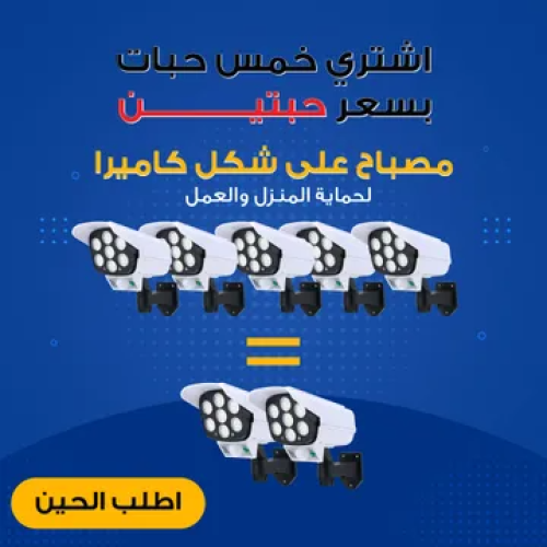 خمس حبات بسعر حبتين مصابيح على شكل كاميرا لحماية ا...