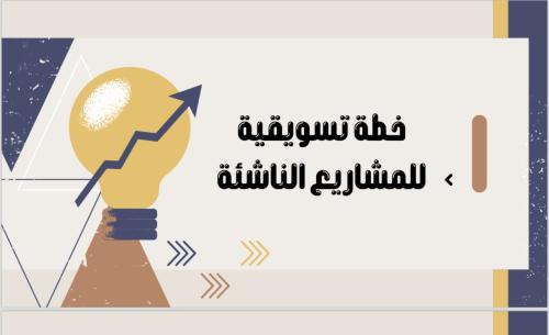 خطة تسويقيه للمشاريع الناشئة