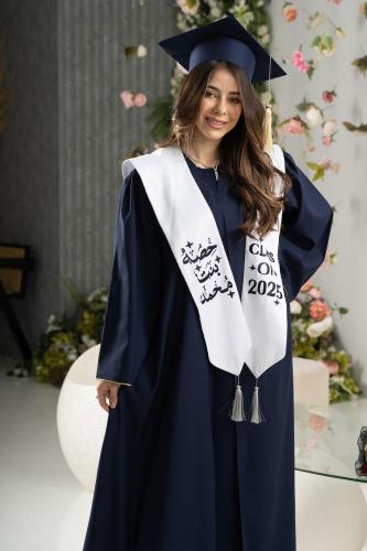 طقم عباية تخرج (كحليXأبيض)